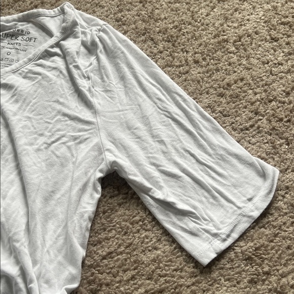 Torrid White V-Neck Super Soft Tee - Picture 3 of 4